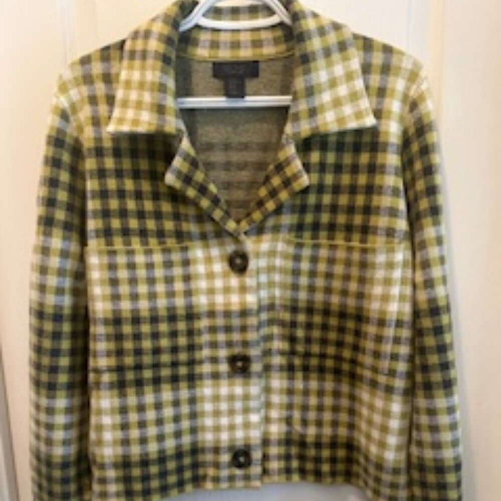 Rachel Roy Checked Cropped Cardigan
